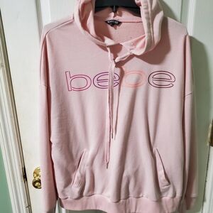 bebe Pink Hoodie Sweatshirt